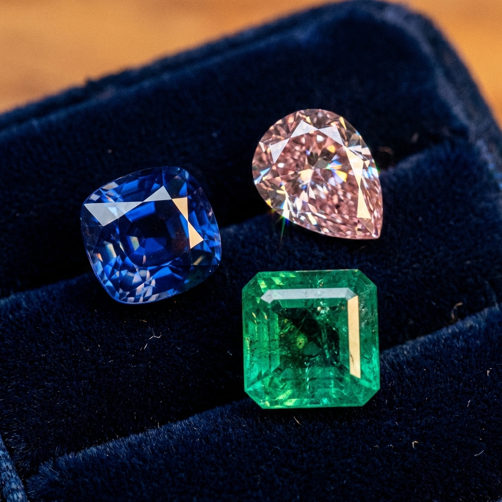 Rare colored gemstones